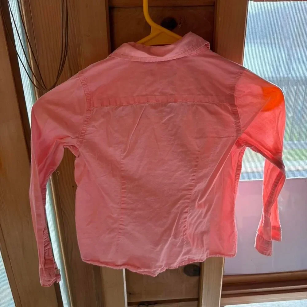 Gap Kids peach/salmon button up shirt Size S